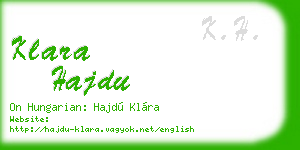 klara hajdu business card